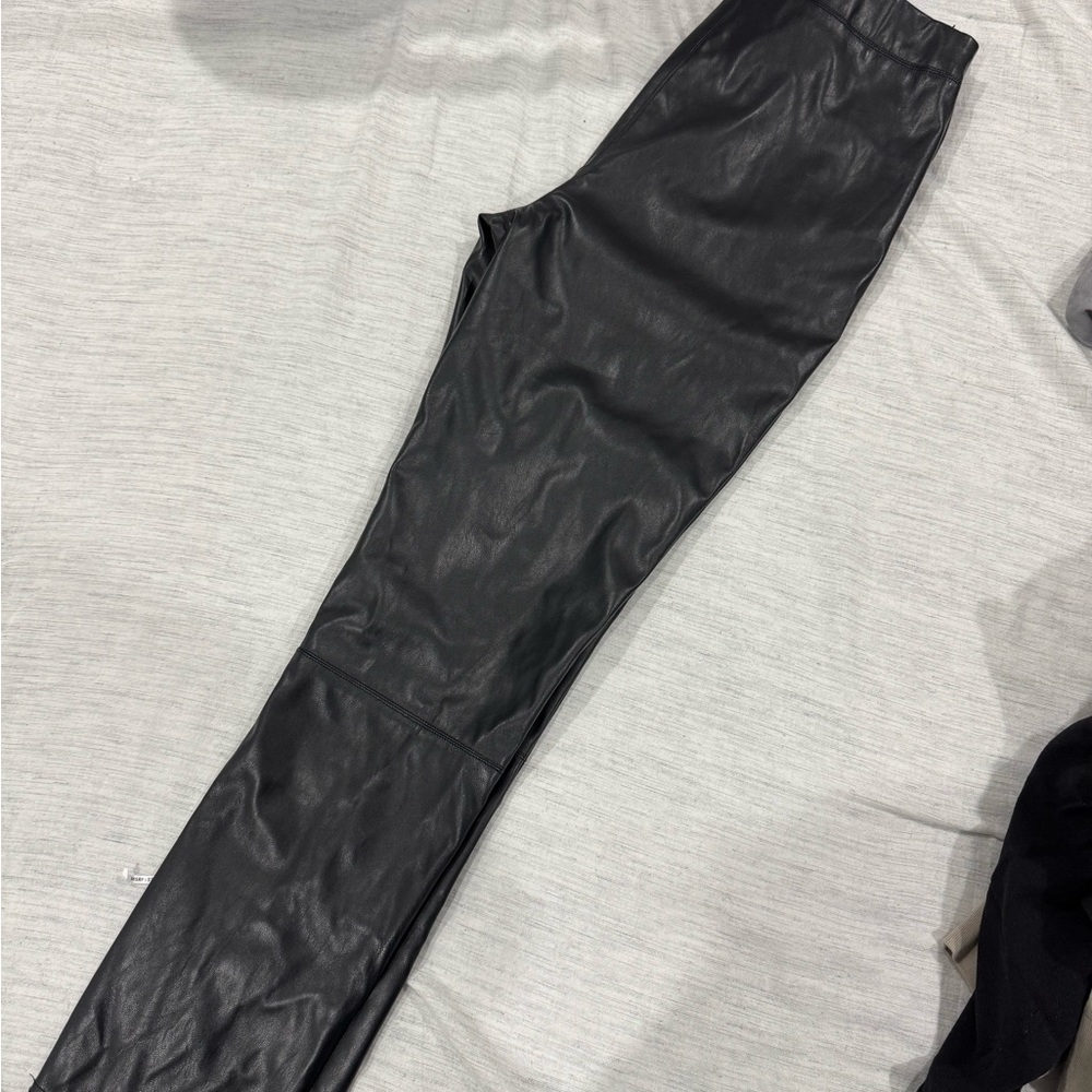 Black Faux Leather Leggings